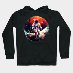 Astronaut in space another planet illustration Hoodie